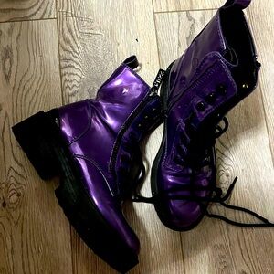 Guess Purple Combat Boots size 5M